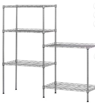 Ktaxon 60"x22"x12" Heavy Duty 5-Tier Wire Shelving Rack Adjustable Shelf Storage Silver
