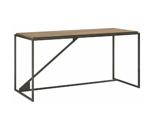 Bush Furniture Refinery 62W Industrial Desk in Rustic Gray