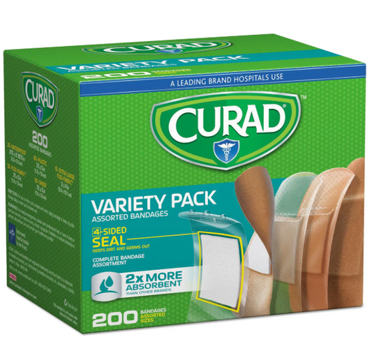 Curad® Variety Pack Assorted Bandages, 200/box