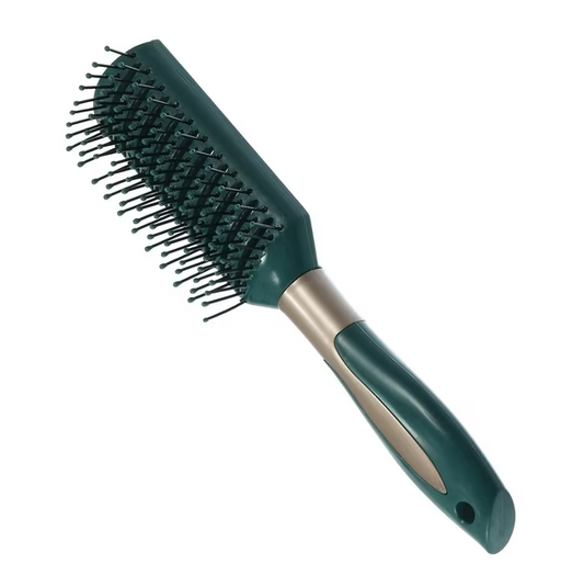 Vocoste Detangler Brush for Adults, Women, Standard Size, Plastic, Synthetic Bristles, Oblong Detangling Hair Brush, Green