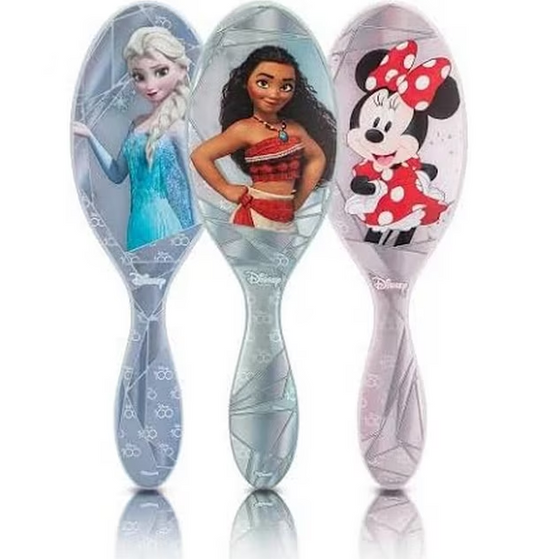 Wet Brush Original Detangler Limited Edition Disney 3-pack Hair Brush Set featuring Princess Elsa, Minnie Mouse, and Moana!