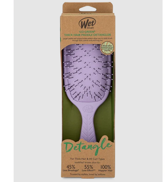 Wet Brush Go Green Thick Hair Paddle - Purple - For Thick, Coarse, Curly, and Long Hair 1 CT