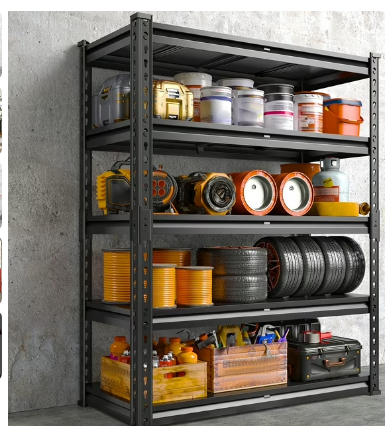 REIBII 72" H Heavy Duty Shelving Units 5-Tier Storage Shelves 2600LBS Industrial Metal Shelving,72" Hx 40" Wx18" D